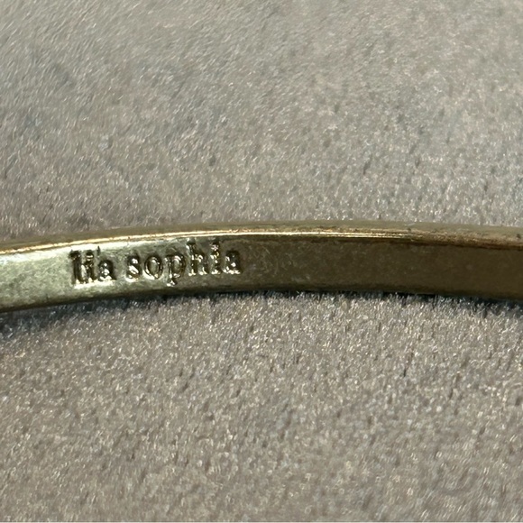 Seven gold tone crystal rhinestone bangle bracelet bundle - Picture 6 of 9